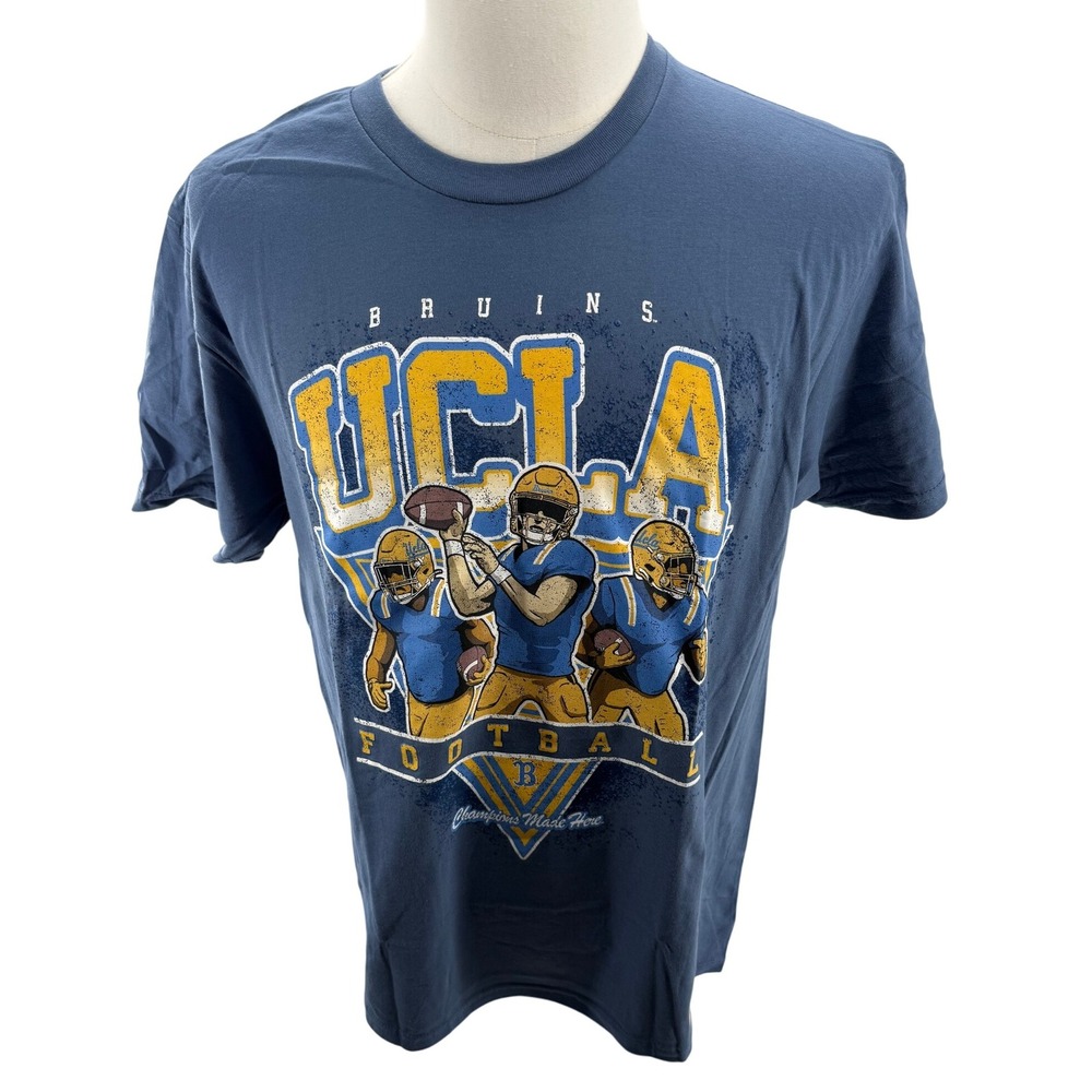 Mitchell & Ness UCLA Bruins Graphic‎ Tee Shirt Mens Large Blue NEW